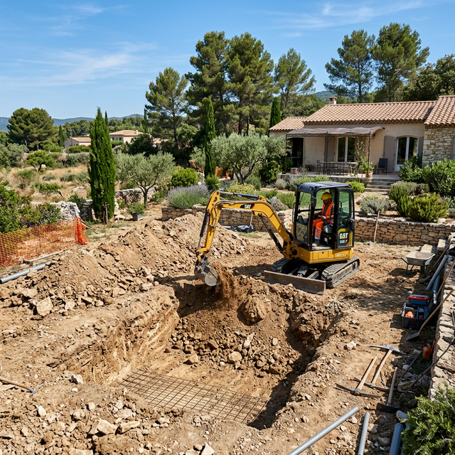 Terrassement à Néoules dans le Var